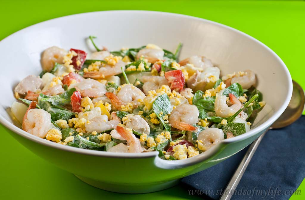 Chicken prawn salad – low Fodmap and gluten-free