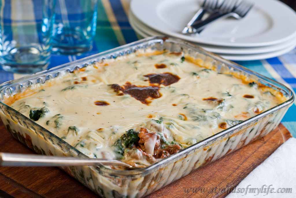 Spinach & Mince pasticcio - low Fodmap and gluten-free