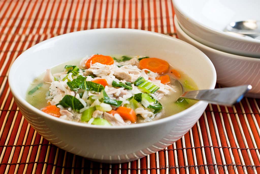 Chicken and Rice Soup – low Fodmap and gluten-free