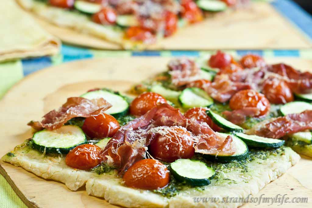 Pesto and Proscuitto Pizza - Low Fodmap and Gluten-Free