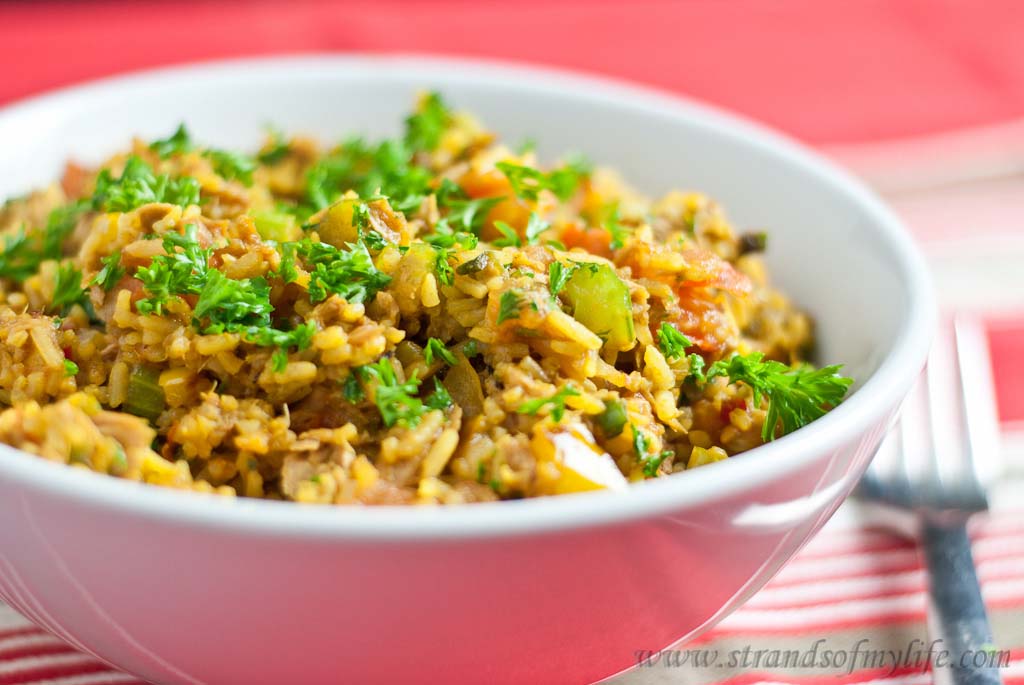 Tuna, Tomato and Rice Stir Fry