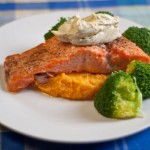 Baked Salmon & Anchovy Mayonnaise – low Fodmap & gluten-free
