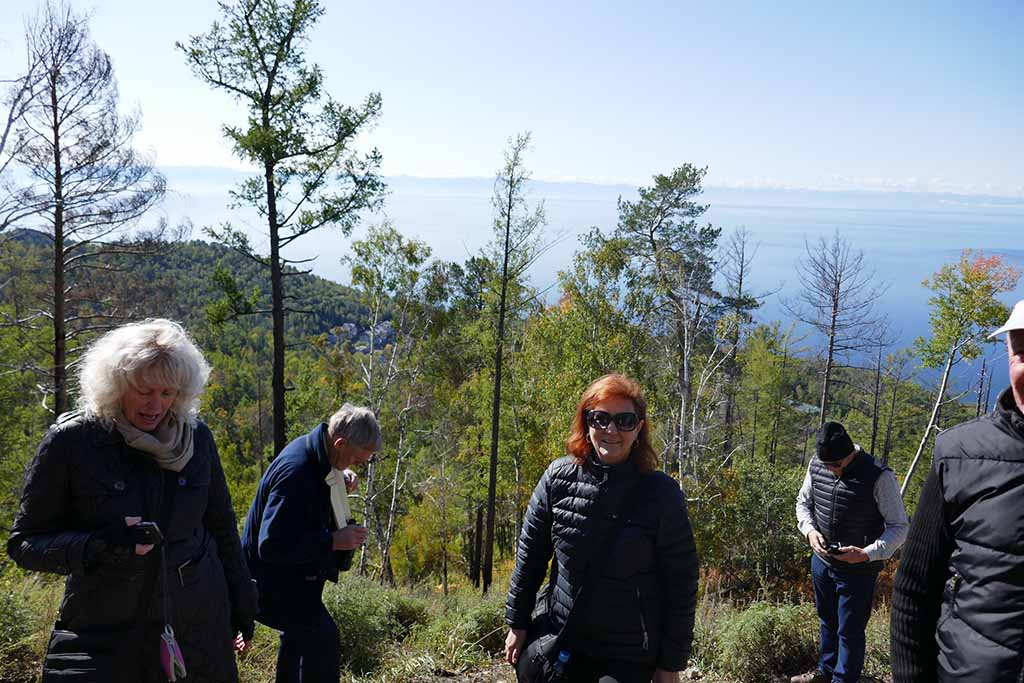 Suzanne in Siberia high above Lake Baikal 