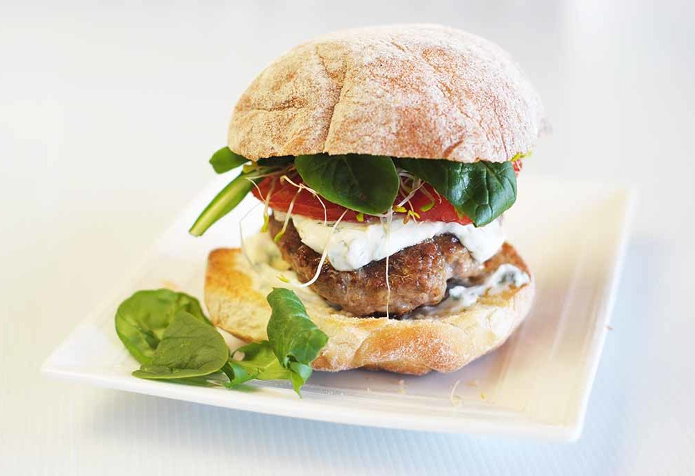 Low Fodmap Lamb burger