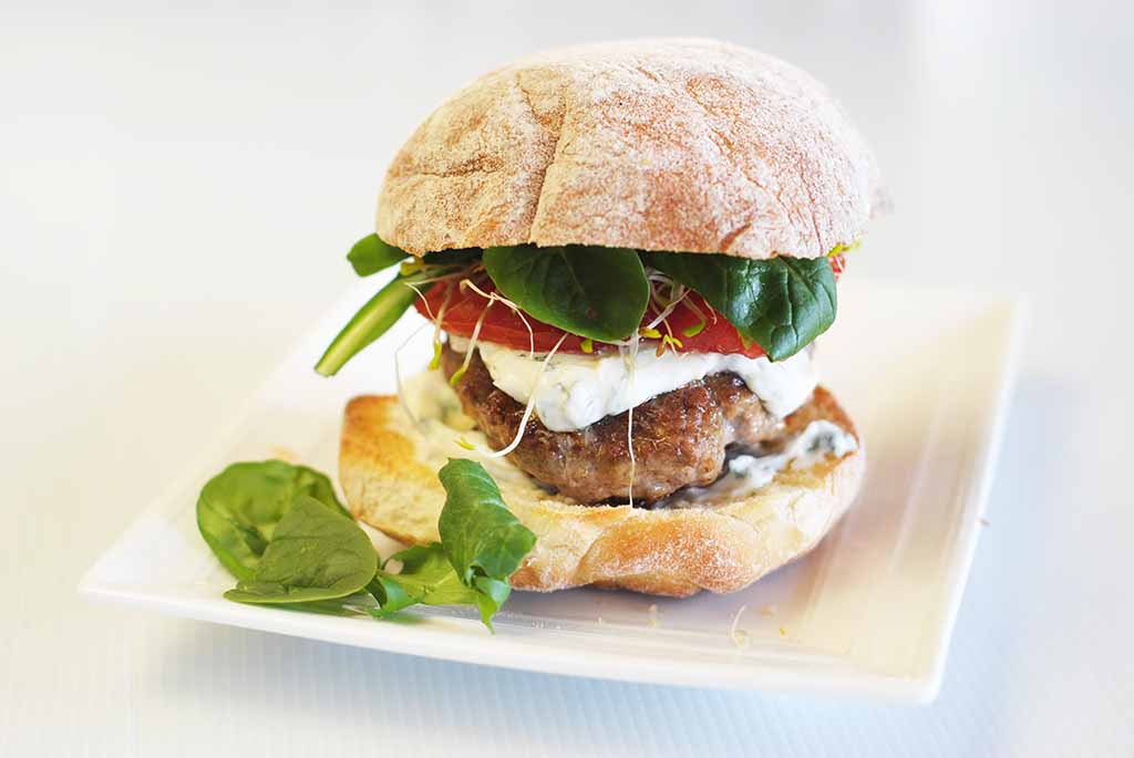 Low Fodmap Lamb burger